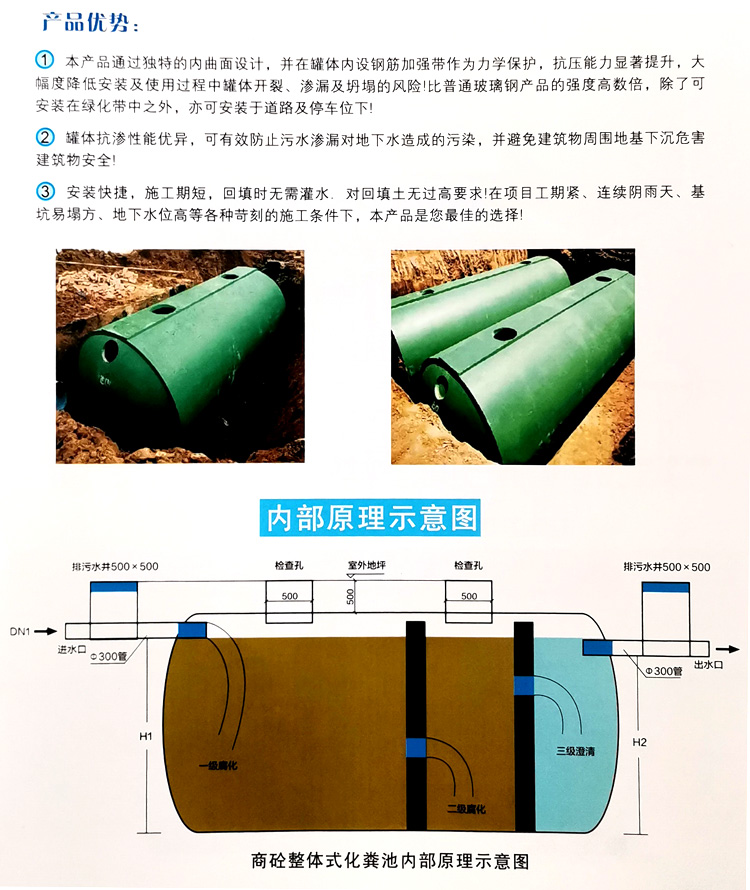 诸城玻璃钢化粪池